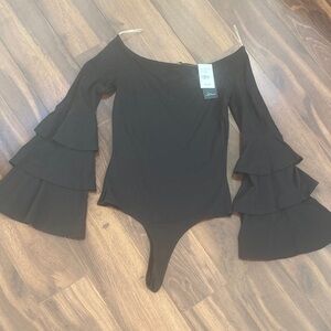 Soprano Off-Shoulder Black Bodysuit